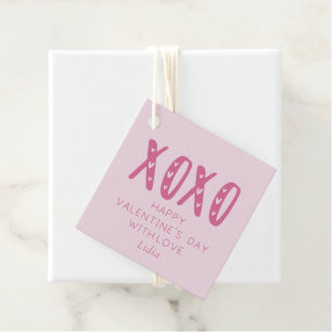 Pink XOXO, Valentine's Day Favour Tags