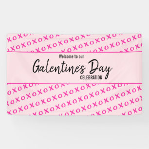 Pink XOXO Welcome Galentine's Day Banner