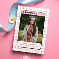 Pink Y2K Retro Computer Aesthetic Graduation Photo