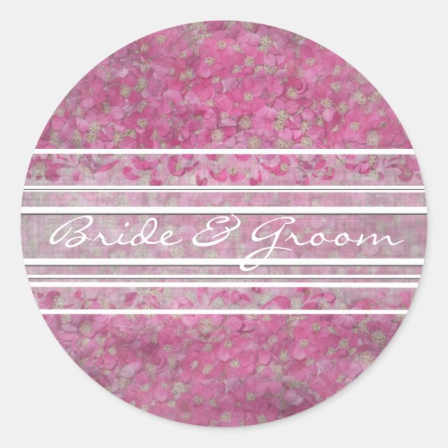 Pink Yarrow Elegant  Stickers (Front)