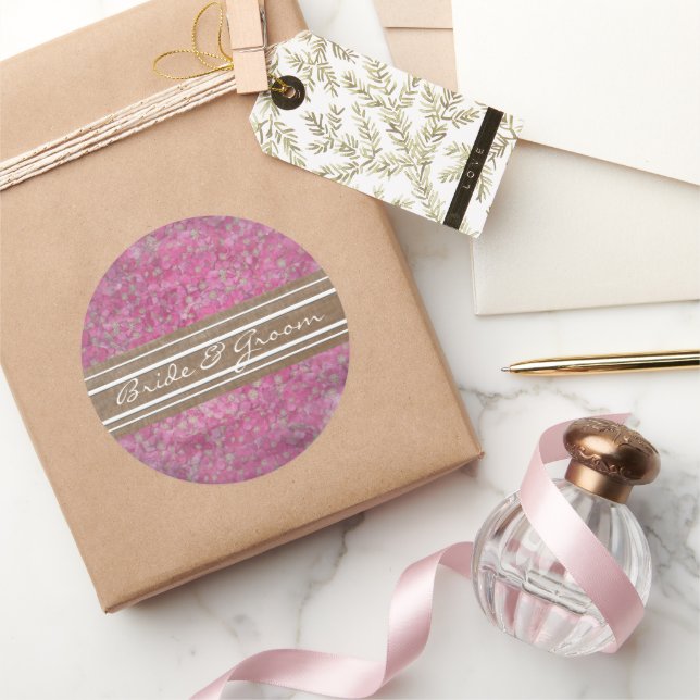 Pink Yarrow Elegant  Stickers (Gifting)