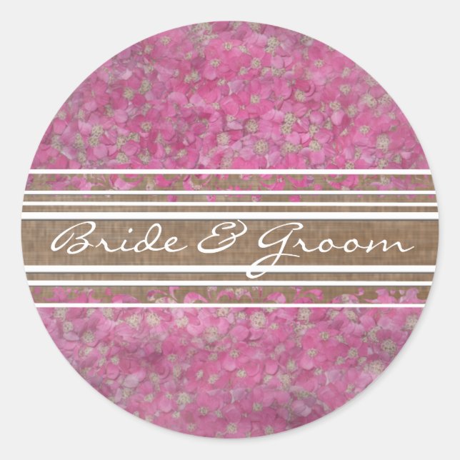 Pink Yarrow Elegant  Stickers (Front)