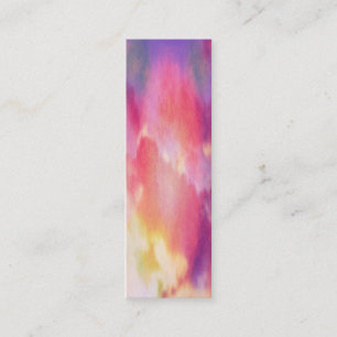Pink, yellow and blue abstract clouds mini business card