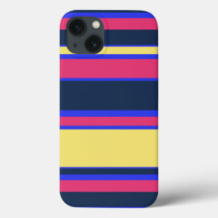Pink, yellow and blue stripes Case-Mate iPhone cas 13 Case