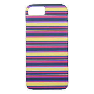 Pink, yellow and blue stripes iPhone 8/7 case