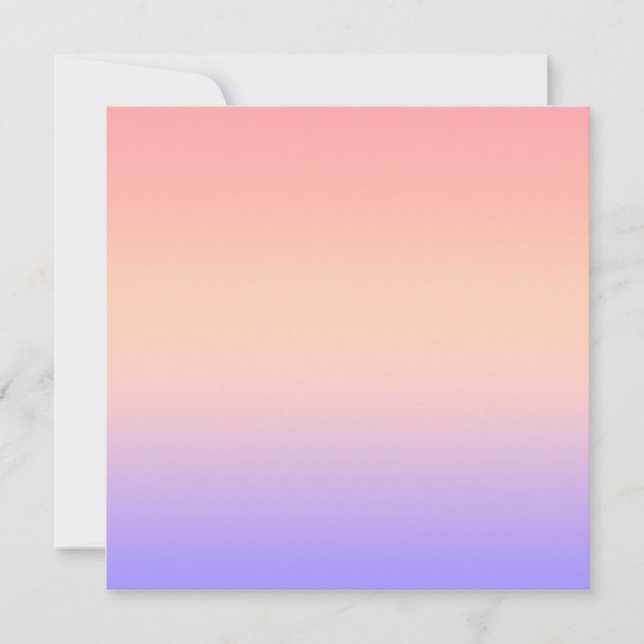 Pink yellow and purple gradient invitation (Front)
