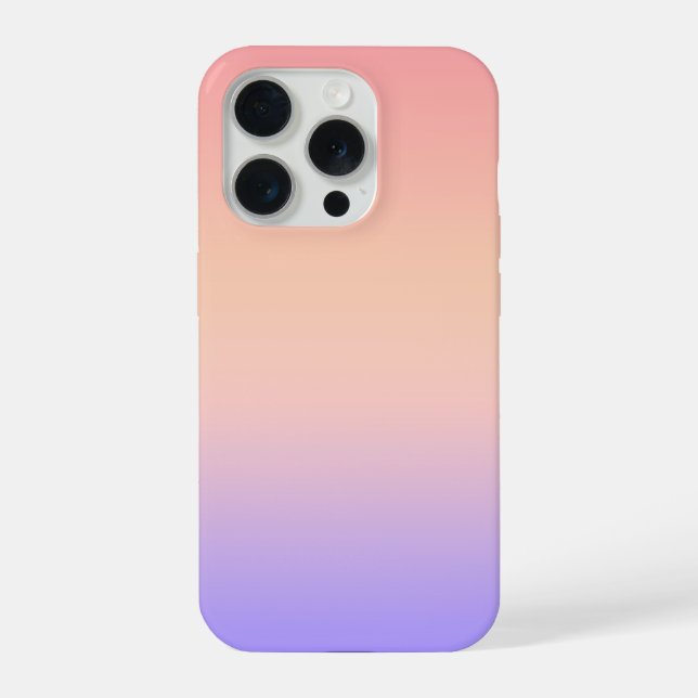 Pink yellow and purple gradient iPhone case (Back)
