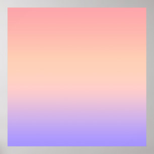 Pink yellow and purple gradient poster