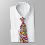 Pink Yellow Aqua Orange Vintage Paisley Wedding Tie<br><div class="desc">Pink Blue Coral Orange Yellow and Green Mehndi Indian Paisley Vintage Peacock Wedding Party Tie For the Guys. Father of Bride, Father of Groom, Groomsman, Best Man and Groom. Pink Raspberry Coral Orange and Yellow Retro Paisley Wedding Design. Vintage Inspired Paisley Aesthetic Mehndi Indian Paisley Wedding Ties. Also perfect for...</div>