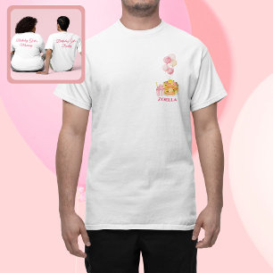 Pink Yellow Birthday Girl's Dad T-Shirt