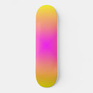 Pink yellow blast Skateboard Deck
