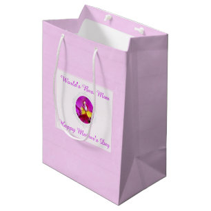 Pink Yellow Cattleya Orchid Mother's Day Gift Bag