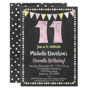 11th Birthday Invitations | Zazzle UK