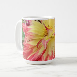Pink & Yellow Dahlia Coffee Mug