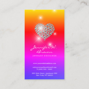 Pink Yellow Diamonds gems jewellery luxury Business Card