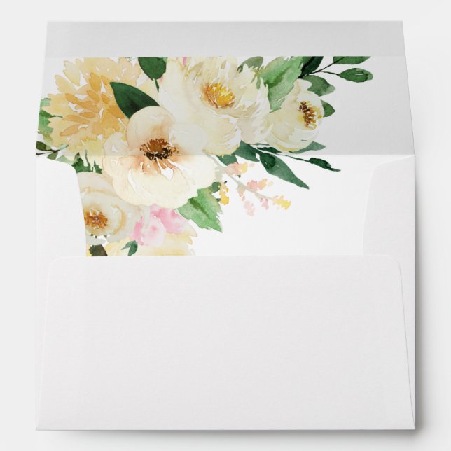 Pink & Yellow Floral 2 Envelope (Back (Bottom))