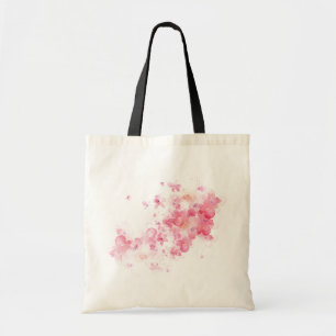 Pink Yellow Flower Floral Patterns Abstract Art Tote Bag