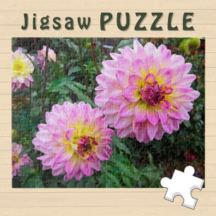 Pink Yellow Flowers blooming aesthetic Photo -  Jigsaw Puzzle