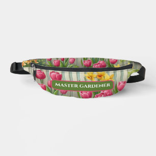 Pink Yellow Flowers Master Gardener Bum Bags