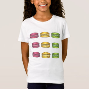 Pink Yellow Green French Bakery Macaron Cookie T-Shirt