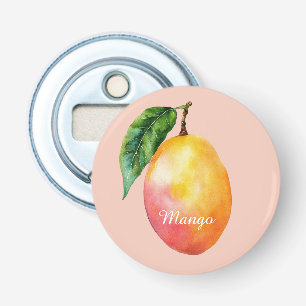 Pink Yellow Mango Fruit Bottle Opener