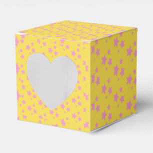Pink Yellow Stars Modern design Favour Box