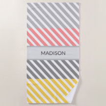 Pink Yellow Striped simple multicolor cool unique