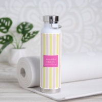 Pink & Yellow Stripped Elegant Simple Trendy 