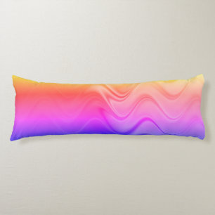 Pink & Yellow Swirl Print Body Pillow