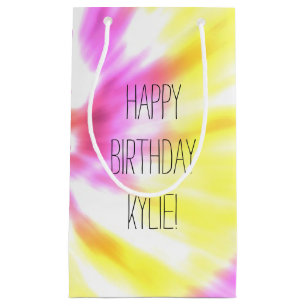 Pink Yellow Tie Dye Small Gift Bag