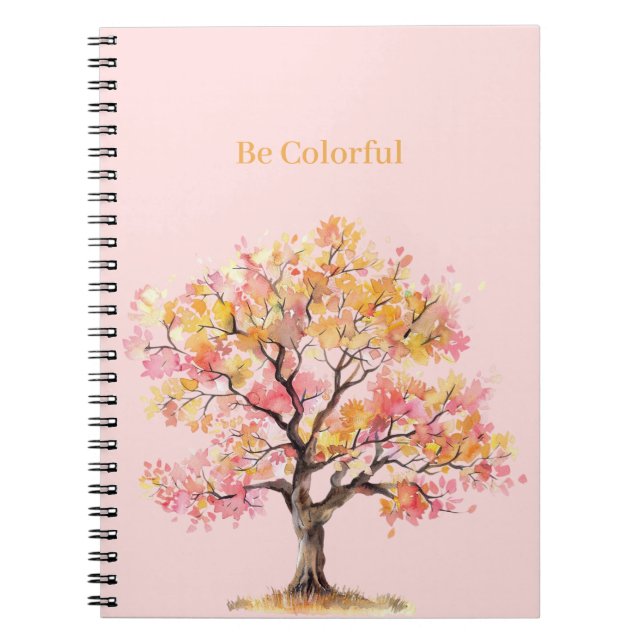 Pink Yellow Tree Notebook (Front)