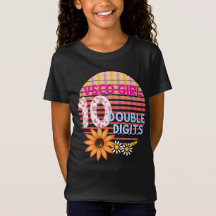 Pink Yellow VSCO Girl Double Digits Birthday T-Shirt