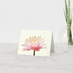 Pink Yellow Water Lily Any Occ Note Greeting Cards