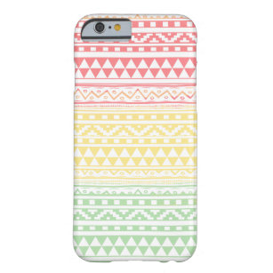 Pink Yellow Watercolor Aztec Tribal Print Pattern Barely There iPhone 6 Case