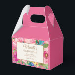 Pink Yellow Watercolor Floral 90th Birthday Favour Box<br><div class="desc">Colourful pink,  blue,  and yellow watercolor floral 90th birthday party favour box personalised with the name of the guest of honour her age,  and her party date.  Contact the designer for help with customisation or to request matching or coordinating products.</div>
