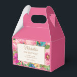 Pink Yellow Watercolor Floral 90th Birthday Favour Box<br><div class="desc">Colourful pink,  blue,  and yellow watercolor floral 90th birthday party favour box personalised with the name of the guest of honour her age,  and her party date.  Contact the designer for help with customisation or to request matching or coordinating products.</div>