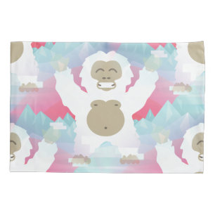 pink yeti bedroom pillow case pillowcase