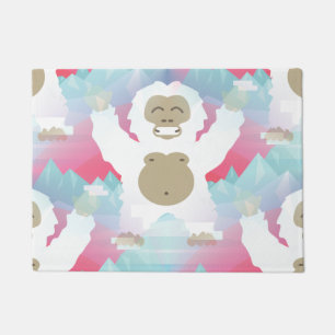 pink yeti doormat door mat