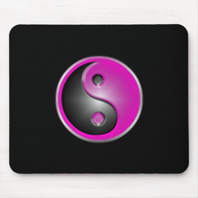 pink yin and yang mouse mat (Front)