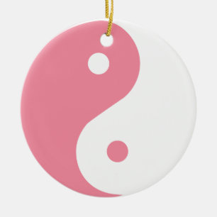 Pink Yin & Yang ornament