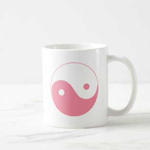 Pink Yin-Yang Symbol Coffee Mug