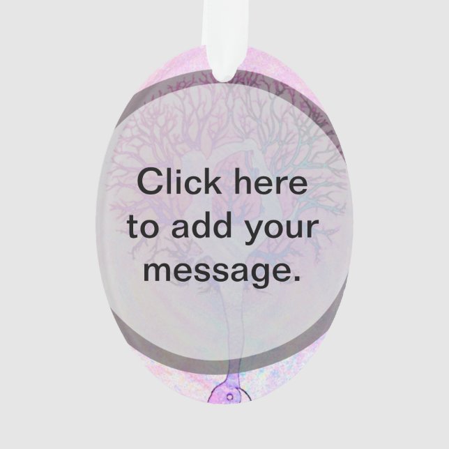 Pink Yoga Tree Woman in Pastel Colours Ornament (Back)