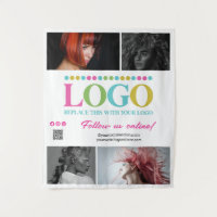 Pink Your Logo Photos QR Code Social Media Promo