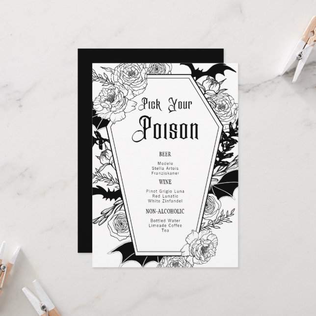 Pink Your Poison Dark Moody Gothic Wedding  (Front/Back In Situ)