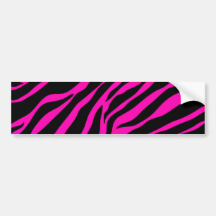 pink zebra bumper sticker