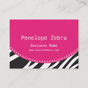 Pink Zebra Business Card
