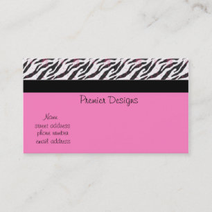 pink zebra business card