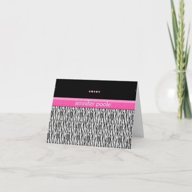 Pink Zebra Card (Front)