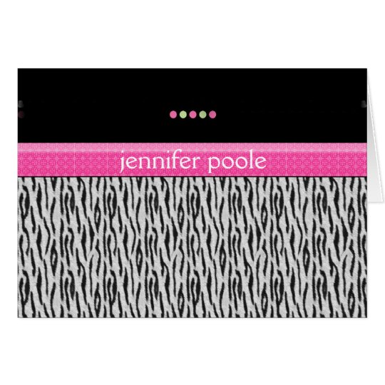 Pink Zebra Card