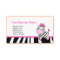 Pink Zebra Customisable Business Card Template